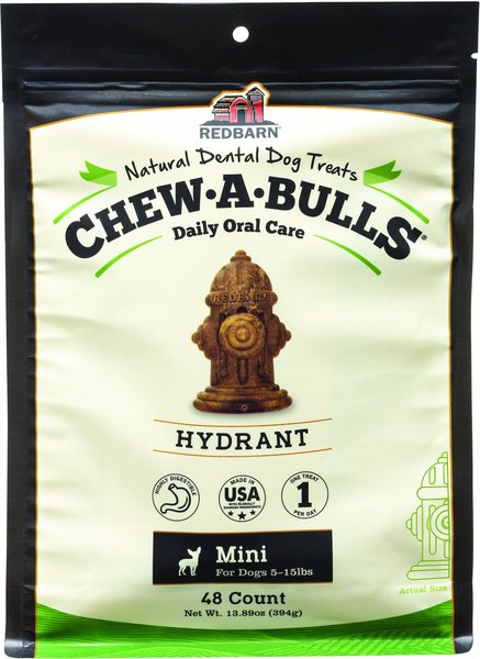 Redbarn Chew-A-Bull Hydrant Mini Dental Dog Treats slide 1 of 4