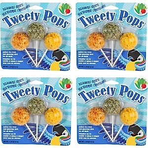 Penn-Plax Tweety Pops Bird Treats, 3 count, pack of 4
