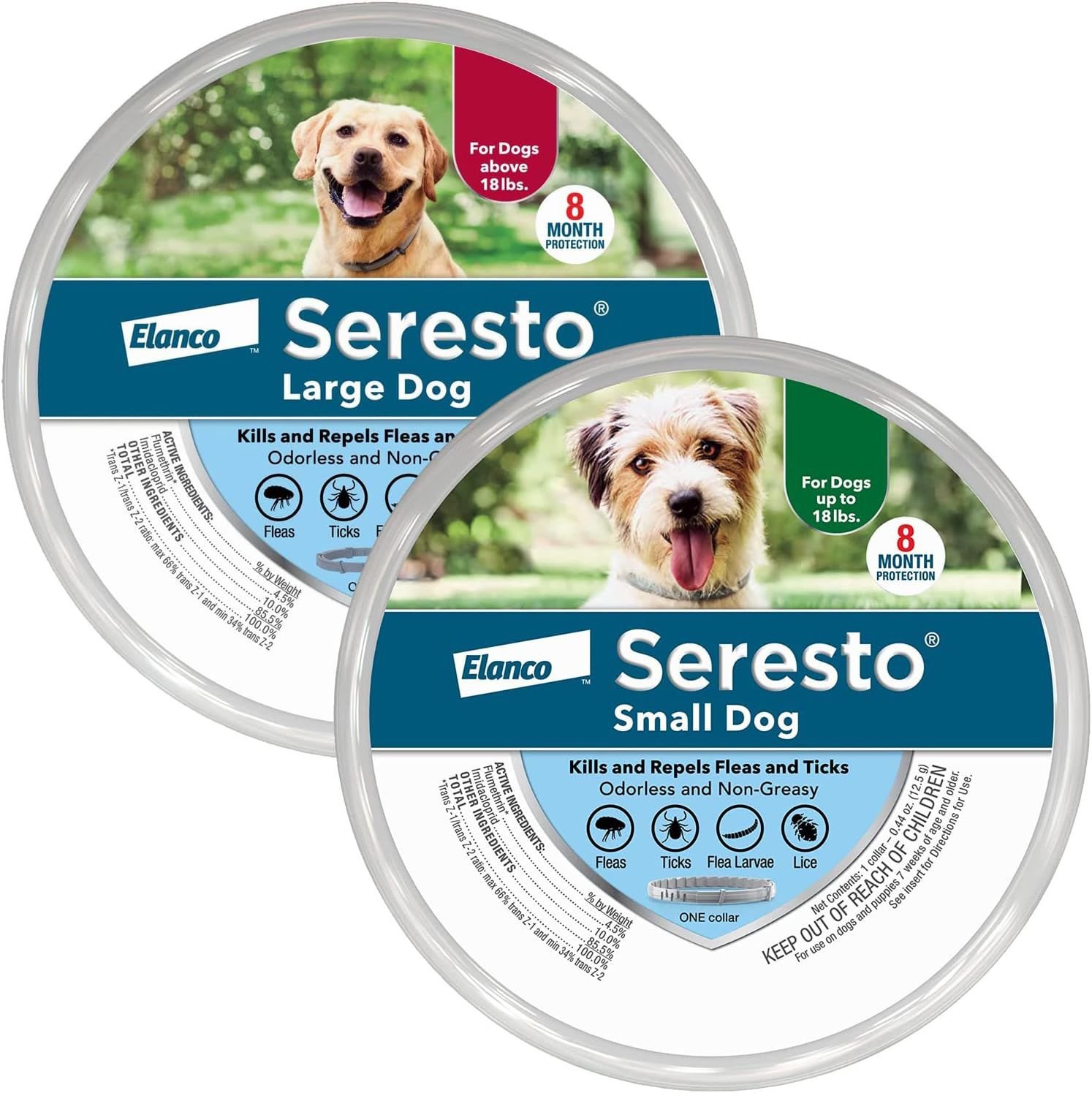 SERESTO Flea Tick Collar for Dogs over 18 lbs Seresto Flea Tick Collar for Dogs up to 18 lbs reviews Chewy