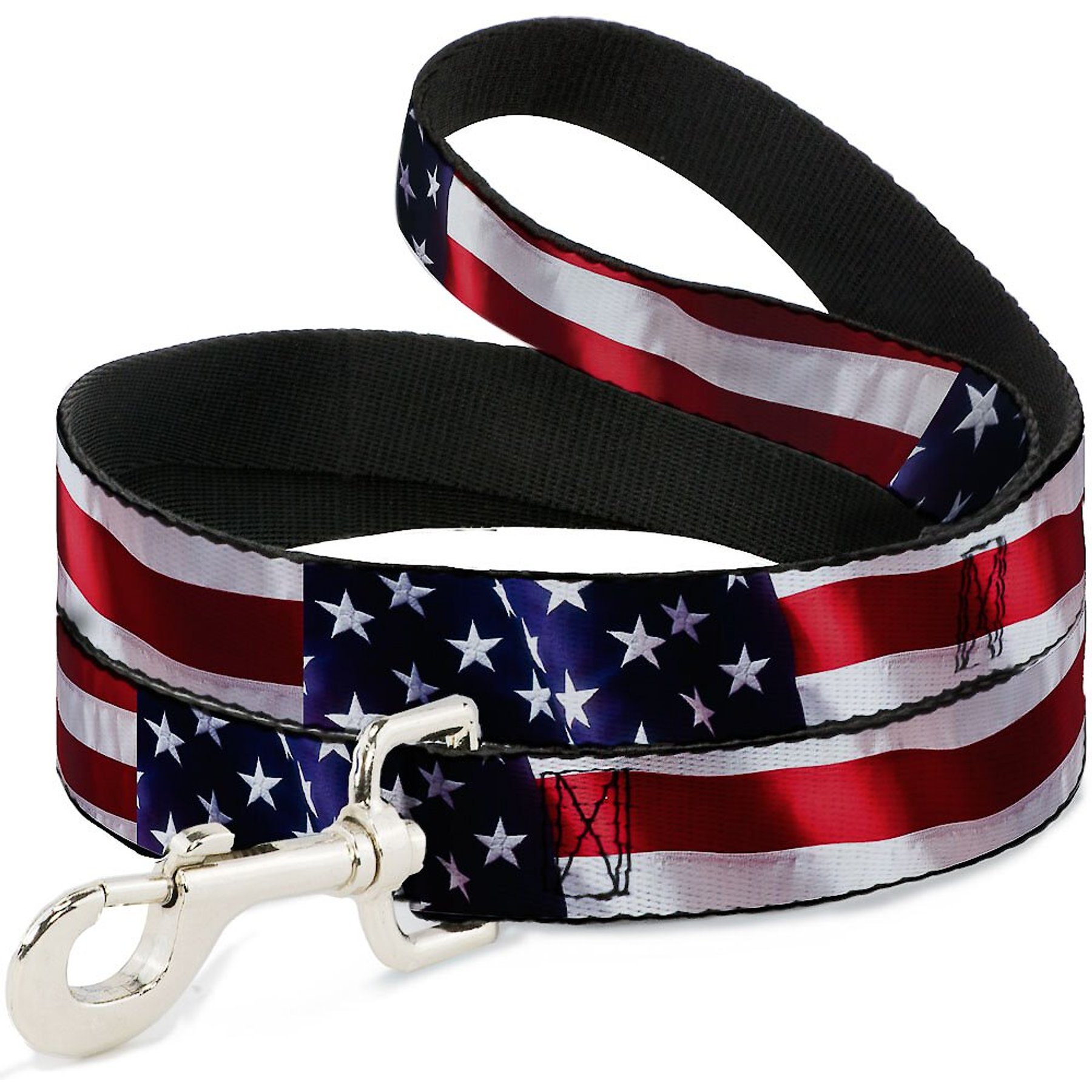 BUCKLE-DOWN American Flag Vivid Dog Leash 