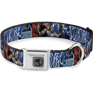 Buckle-Down Avengers Thor Hammer Dog Collar, Wide-Large