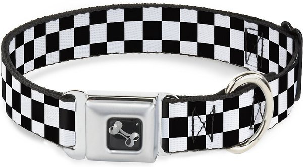 Buckle-Down Checker Dog Collar, Small slide 1 of 9