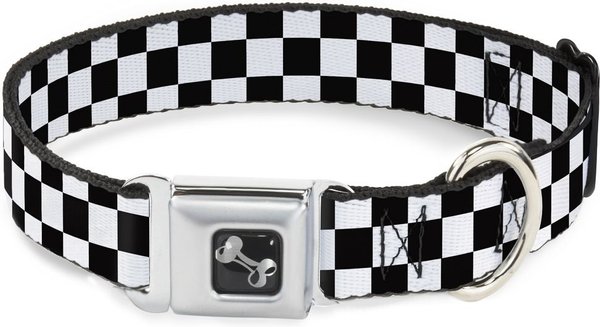 Buckle-Down Checker Dog Collar, Medium slide 1 of 9