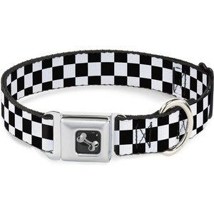 Buckle-Down Checker Dog Collar, Medium
