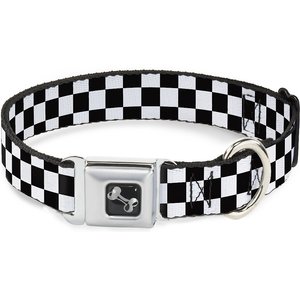 Buckle-Down Checker Dog Collar, Wide-Medium
