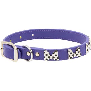 Buckle-Down Disney Vegan Leather Minnie Mouse Bow Dog Collar, X-Small