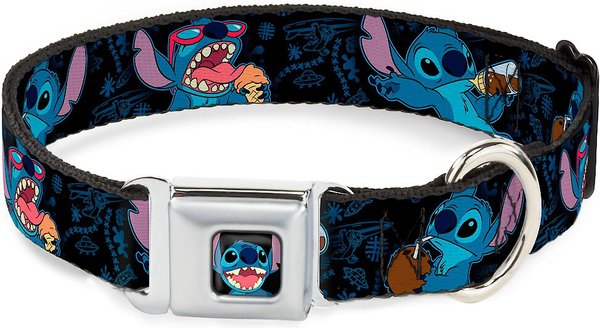 BUCKLE DOWN Stitch Snacking Dog Collar Wide Medium Chewy