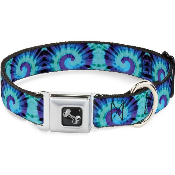 BUCKLEDOWN Tie Dye Swirl Dog Collar, Large