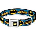 Buckle-Down Vintage Batman Logo & Bat Signal Dog Collar, Small