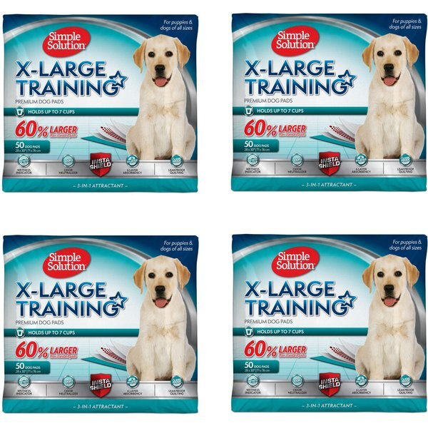 SIMPLE SOLUTION Extra Large, 6 Layer Training Puppy Pads, 200 count