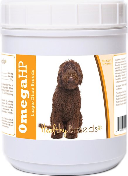 Healthy Breeds Omega HP Fatty Acid Skin & Coat Support Soft Chews Dog Supplement, 90 count slide 1 of 4