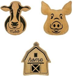 Territory Barnyard Natural Leather Dog Toys, 3 count slide 1 of 6