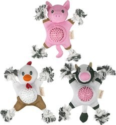 Territory 2-in-1 Farm Friends Dog Toys, 3 count
