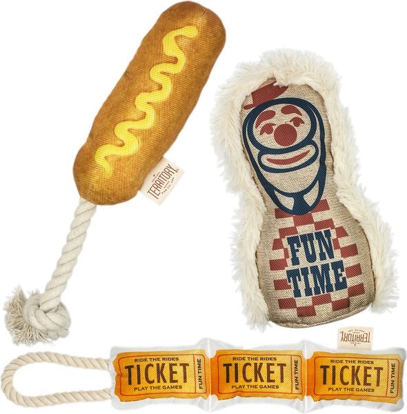 Territory Big Game Play Dog Toys, 3 count