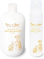 Pure + Good Scent Free Shampoo & Scent Free Foaming Dog & Cat Shampoo Set