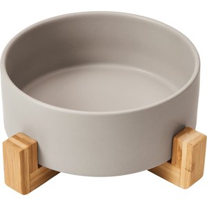 WeatherTech Double High Pet Feeding System - Elevated Dog/Cat Bowls - 4  inch High Tan (DHC1604TNTN)
