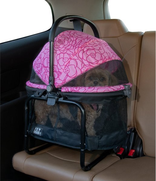 Pet Gear View 360 Booster Travel System Dog & Cat Carrier, Pink Floral slide 1 of 8