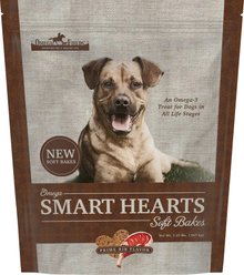 Omega Fields Omega Smart Hearts Prime Rib Soft & Chewy Dog Treats, 1.25-lb bag