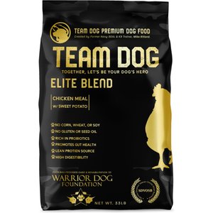 Team Dog Chicken Meal & Sweet Potato 30/25 Elite Blend Premium Dry Dog Food, 33-lb bag