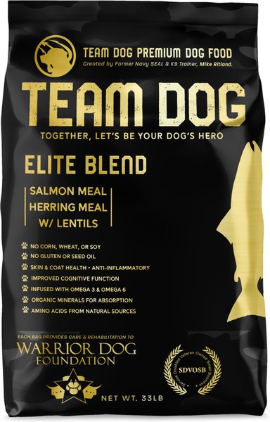 Team Dog Salmon Meal & Herring Meal 30/25 Elite Blend Premium Dry Dog Food, 33-lb bag slide 1 of 8