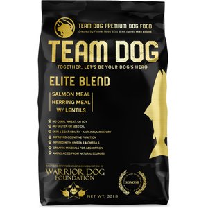 Team Dog Salmon Meal & Herring Meal 30/25 Elite Blend Premium Dry Dog Food, 33-lb bag