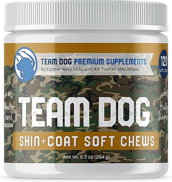 Team Dog Omega 3 Skin & Coat Soft Chews Dog Treats, 120 count slide 1 of 7
