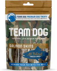Team Dog Salmon Skins Dog Freeze-Dried Treats, 4 count