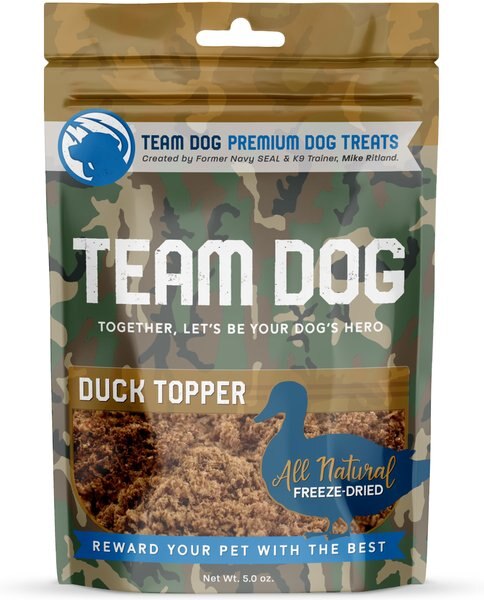 Team Dog Duck Topper Dog Freeze-Dried Treats, 5-oz bag