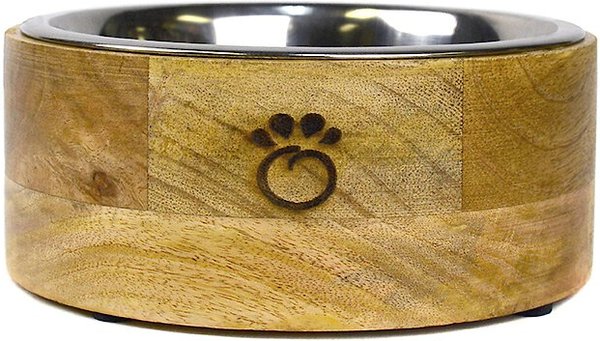 GF Pet Mango Wood Cat & Dog Bowl, Small slide 1 of 3