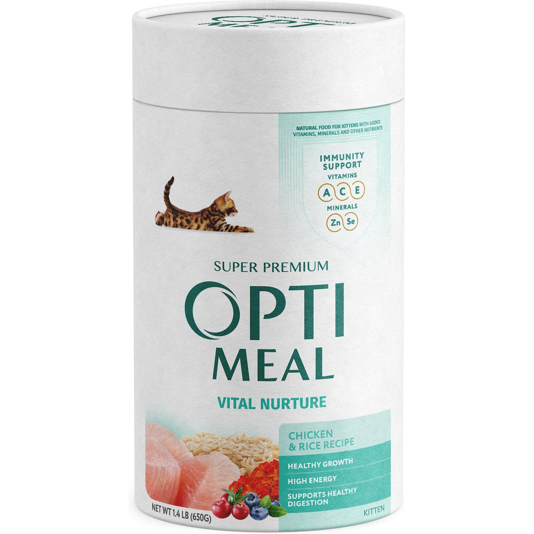 OPTIMEAL Vital Nurture Kitten Chicken Rice Recipe Dry Cat Food