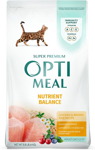Optimeal Nutrient Balance Chicken & Brown Rice Recipe Dry Cat Food, 8.8-lb bag slide 1 of 5