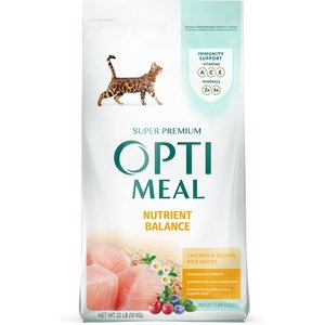 Optimeal Nutrient Balance Chicken & Brown Rice Recipe Dry Cat Food, 22-lb bag