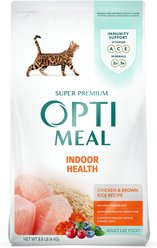 Optimeal Indoor Health Cat Chicken & Brown Rice Recipe Dry Cat Food, 8.8-lb bag