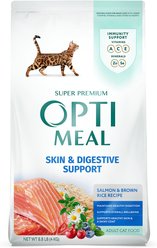 Optimeal Skin & Digestive Support Salmon & Brown Rice Recipe Dry Cat Food, 8.8-lb bag