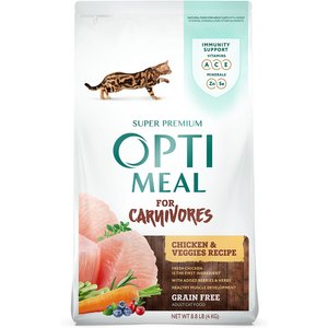 Optimeal Grain-Free Chicken & Veggies Recipe Dry Cat Food, 8.8-lb bag