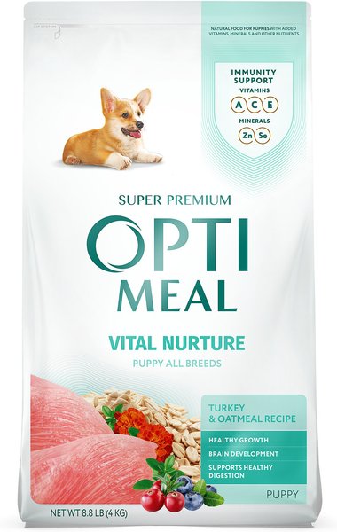 Optimeal Puppy Vital Nurture Turkey & Oatmeal Recipe Dry Dog Food, 8.8-lb bag slide 1 of 5