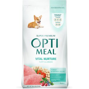 Optimeal Puppy Vital Nurture Turkey & Oatmeal Recipe Dry Dog Food, 26.5-lb bag