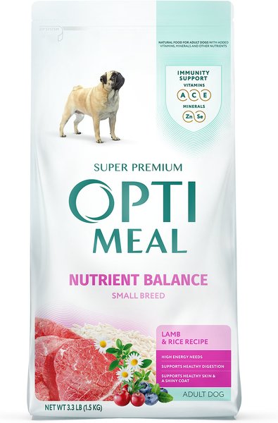 Optimeal Nutrient Balance Lamb & Rice Recipe Small Breed Dry Dog Food, 3.3-lb bag slide 1 of 5
