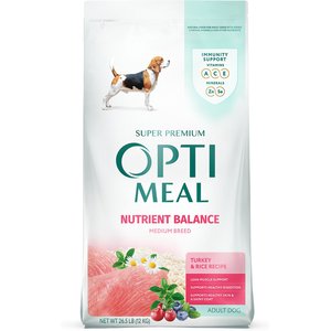 Optimeal Nutrient Balance Turkey & Rice Recipe Medium Breed Dry Dog Food, 26.5-lb bag
