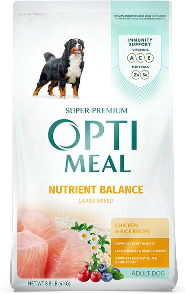 Optimeal Nutrient Balance Chicken & Rice Recipe Large Breed Dry Dog Food, 8.8-lb bag slide 1 of 5