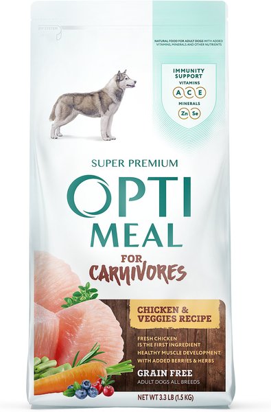 Optimeal Grain-Free Chicken & Veggies Recipe All Breed Dry Dog Food, 3.3-lb bag slide 1 of 5