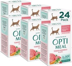 Optimeal Tender Morsels with Lamb & Veggies In Aspic Recipe Wet Cat Food, 3-oz pouch, case of 24