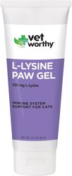 Vet Worthy L-Lysine Paw Gel Salmon Flavored Gel Immune Supplement for Cats, 3-oz tube