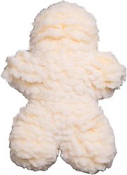 HuggleHounds HuggleFleece Man Tough-Chewer Plush Dog Toy, Medium, Natural