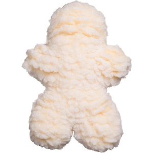 HuggleHounds HuggleFleece Man Tough-Chewer Plush Dog Toy, Medium, Natural