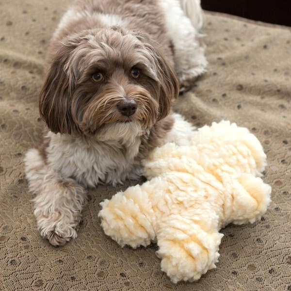 HuggleHounds HuggleFleece Man Tough-Chewer Plush Dog Toy, Medium