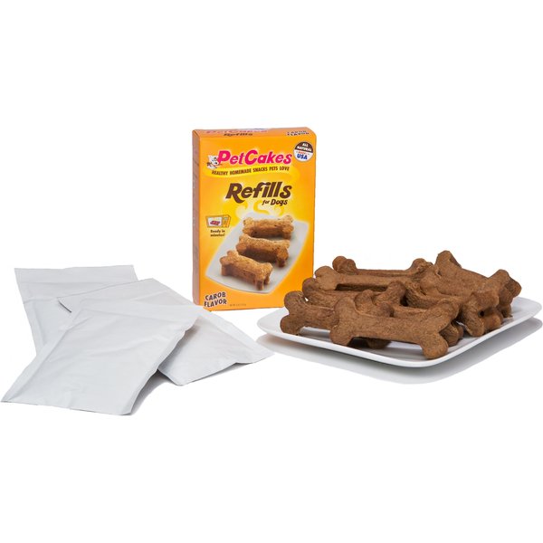 PETCAKES Carob Flavor + Yogurt Frosting Birthday Cake Refills Dog