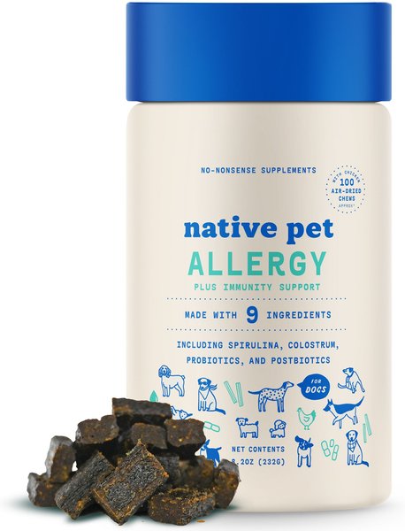 Native Pet Allergy Soft Chew Allergy Supplement for Dogs, 100 count slide 1 of 5