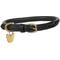 Show in main carousel: Digby & Fox Rolled Leather Dog Collar, Black, Small slide 1 of 2