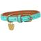 Show in main carousel: Digby & Fox Padded Leather Dog Collar, Aqua, X-Small slide 1 of 2